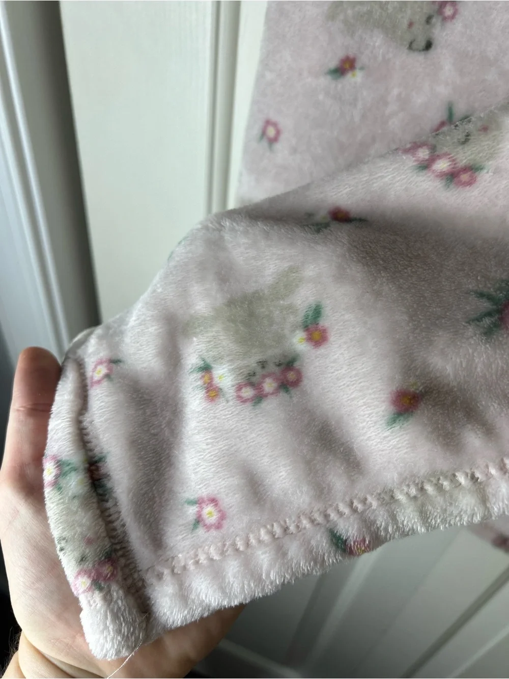 Adirondack Baby Flower Crown Teddy Bear Blanket Pink White Green Tan Floral